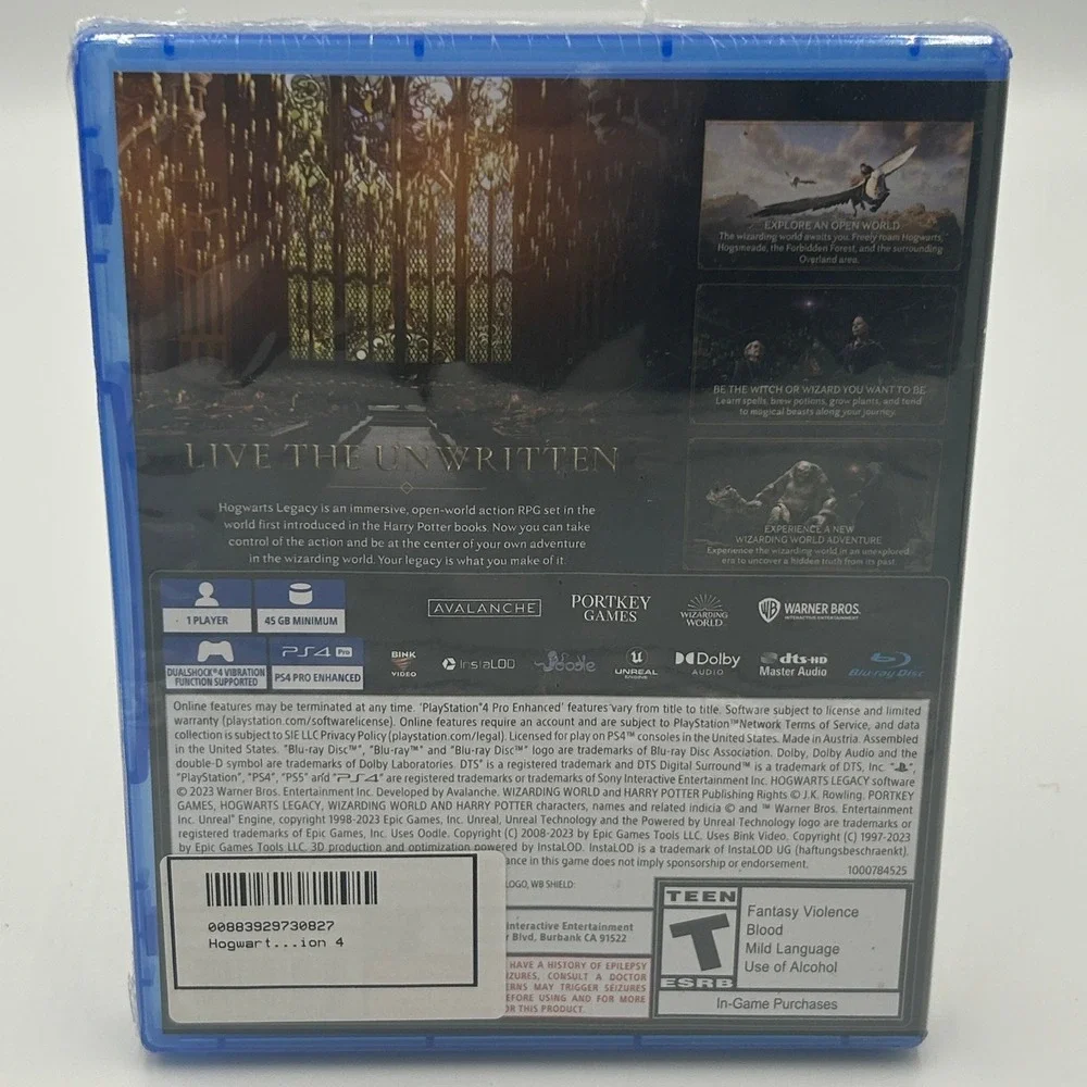 Hogwarts Legacy PS4 Standard Edition New Sealed RPG